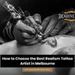 alism tattoo artist in Melbourne creating detailed portrait design"