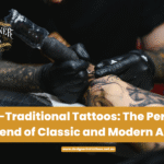 Neo-Traditional tattoo with vibrant colors and classic design elements